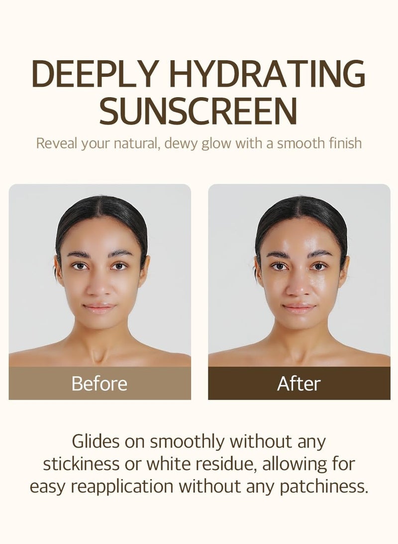 مكس سون فاصوليا واقي الشمس 1.69 فلور أوز. / 50 مل SPF 50 نوع النسيج الهوائي خفيف الوزن لا صب أبيض للوجه العناية بالبشرة الزجاجية الكورية - Image 3