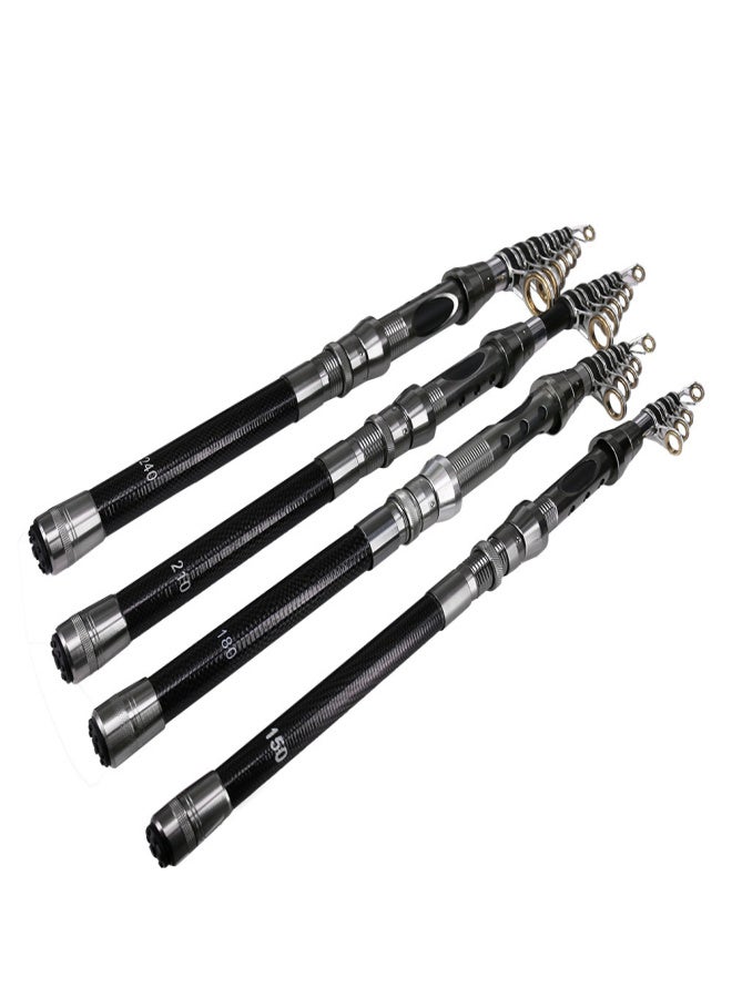 DEUKIO Portable Lightweight Fishing Rod Carbon Fiber Telescopic Fishing Rod Ultra-Sensitive Sea Saltwater Freshwater Fishing Rod - Image 5