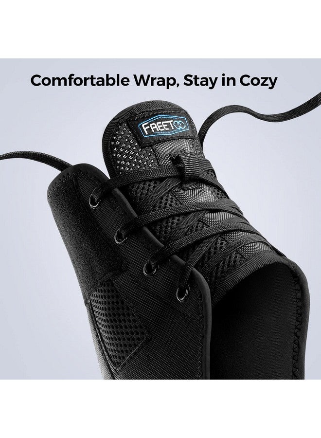 فري تو دعامة الكاحل FREETOO ذات الدعم المعدني الأقصى للرجال والنساء، دعامة ضغط للقدم للكاحل الملتوي، والتهاب اللفافة الأخمصية، والتعافي من الإصابات، ودعامة كاحل برباط للجري وكرة الطائرة يسارًا/يمينًا - Image 5