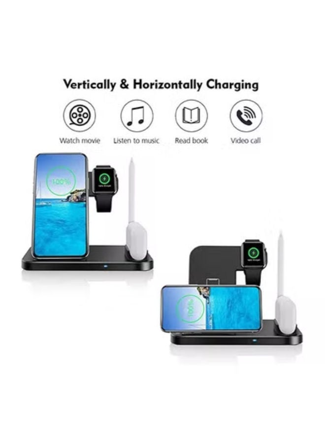 SHOPI 4 in 1 Fast Wireless Charging Station for Phones,Apple Watch,Pencil Charging Dock  - Image 4