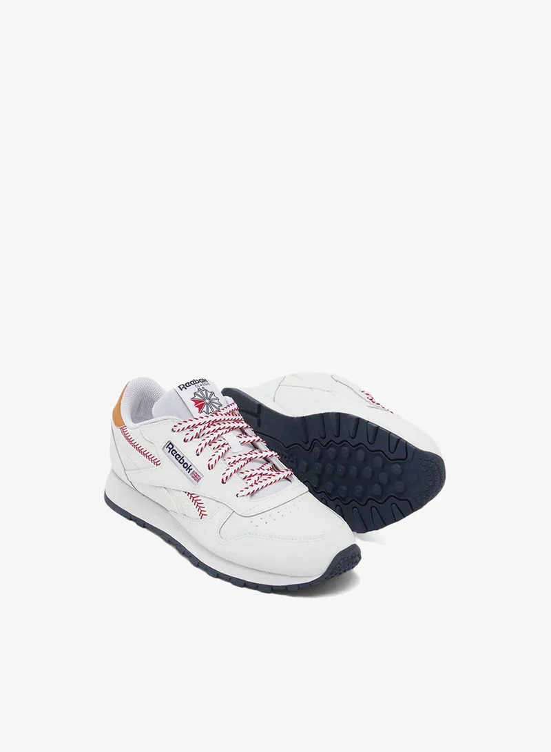 Reebok White/Vector Navy/Flash Red Reebok Classic Leather Unisex Shoes for Women | Best Price UAE