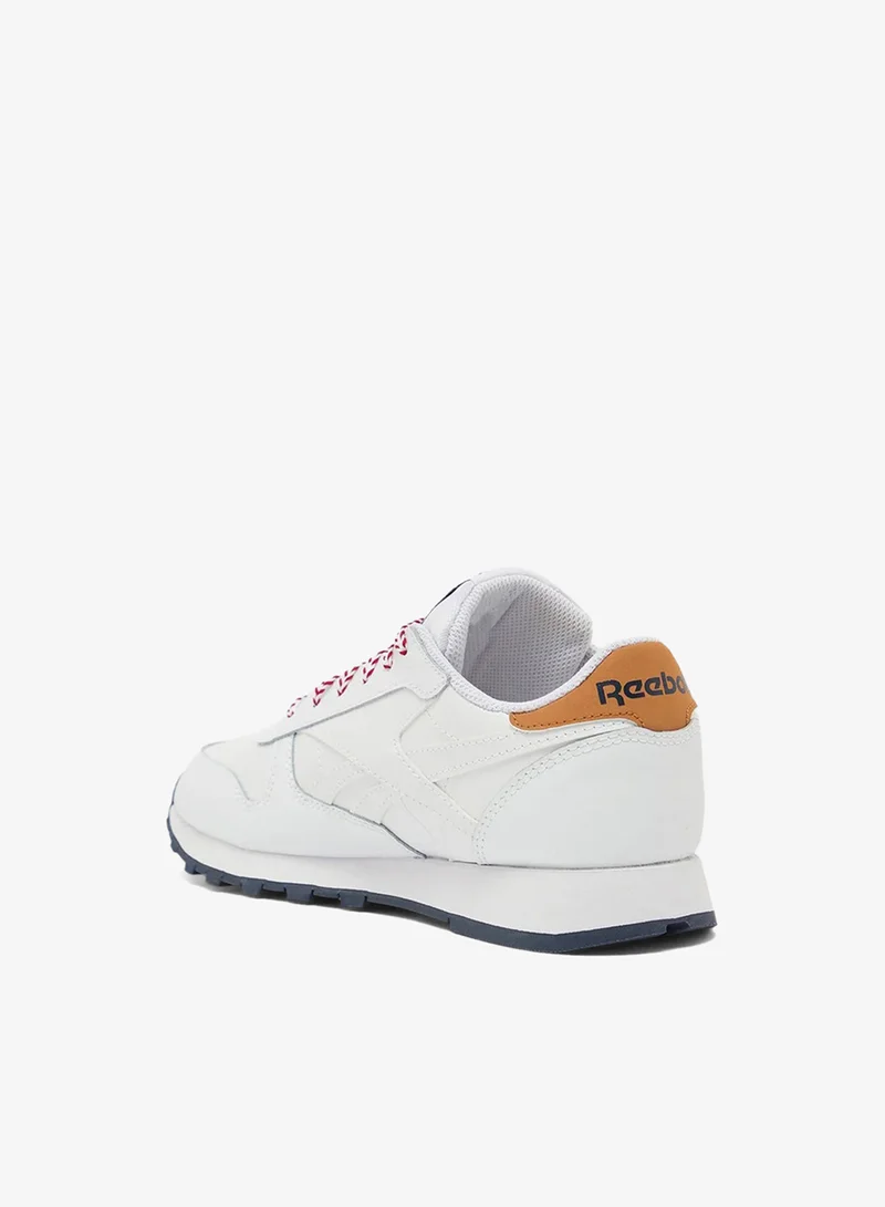 Reebok White/Vector Navy/Flash Red Reebok Classic Leather Unisex Shoes for Women | Best Price UAE