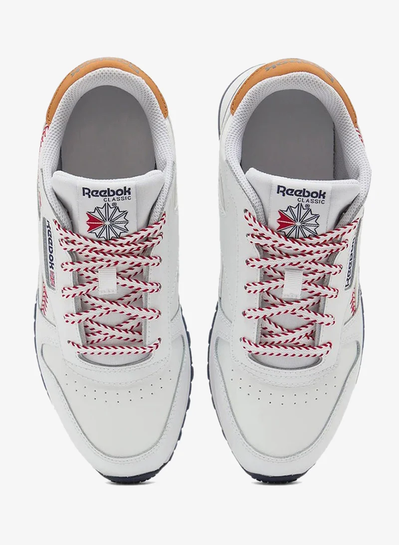 Reebok White/Vector Navy/Flash Red Reebok Classic Leather Unisex Shoes for Women | Best Price UAE