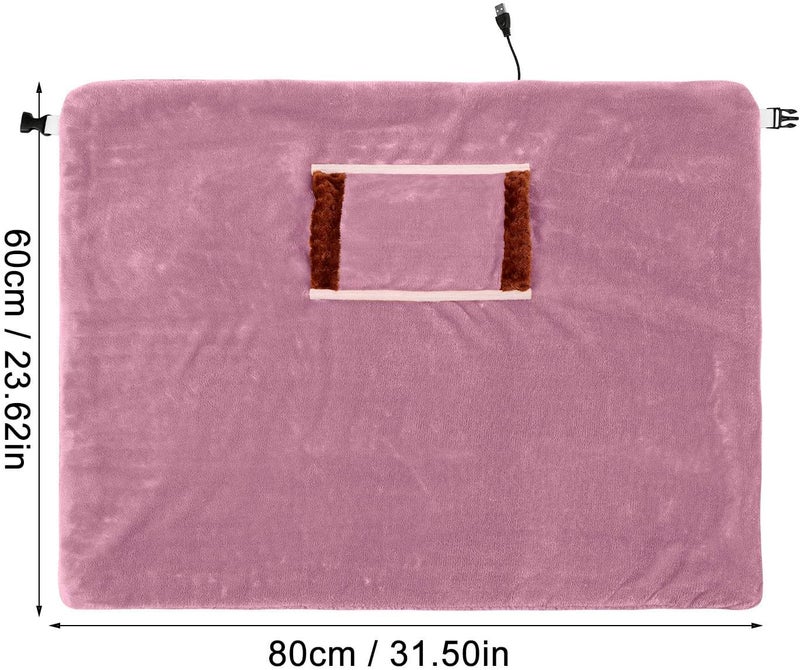 klarako Office Blanket for Home Washable Heated Soft Electric Travel Machine USB Blanket Home Textiles Recovery Blanket (Purple, One Size) - Image 3