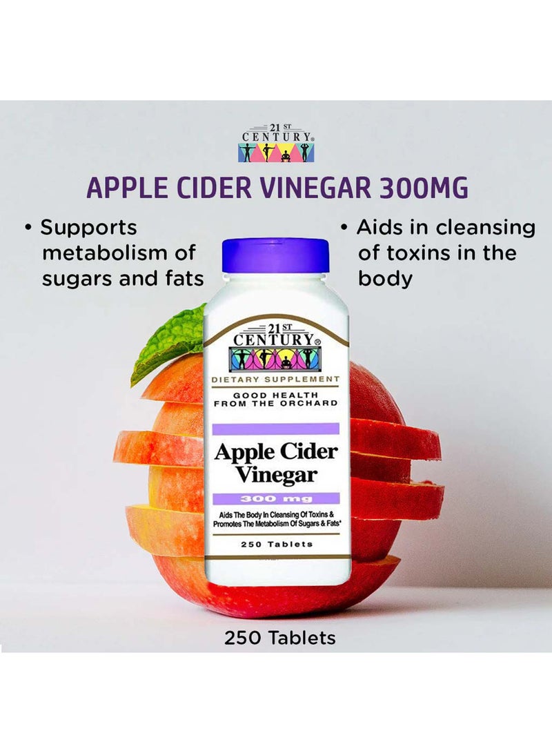 21st Century أقراص خل التفاح 300 ملغ 250's - Image 4