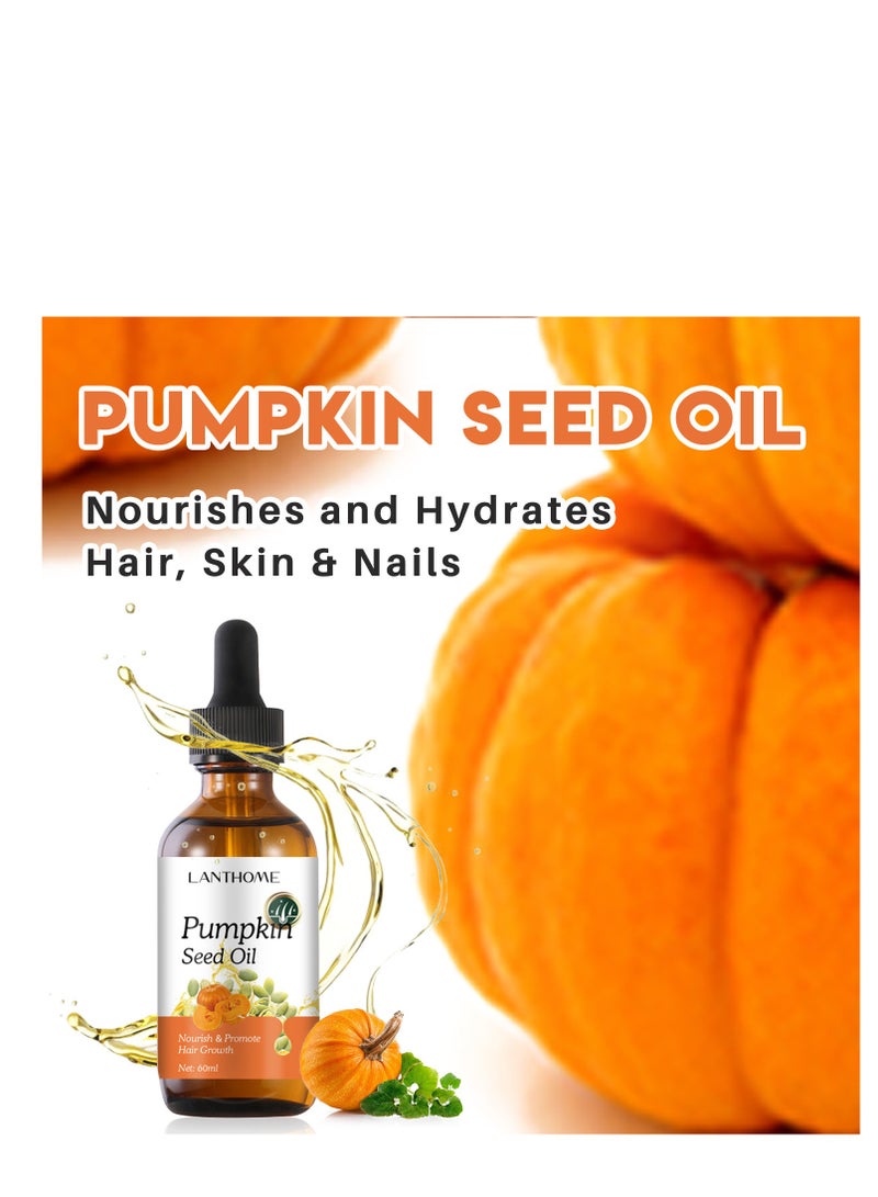 Lanthome Pumpkin Seed Oil,Eyelash Growth Liquid Fast Eyelashes Enhancer Lashes Eyebrows Lift,60ml  - Image 4