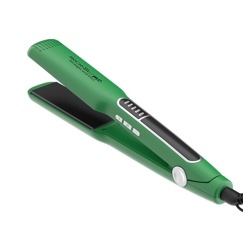 Ikonic 2 In 1 Straight And Curl Wide Hair Straightener - Green - Image 2