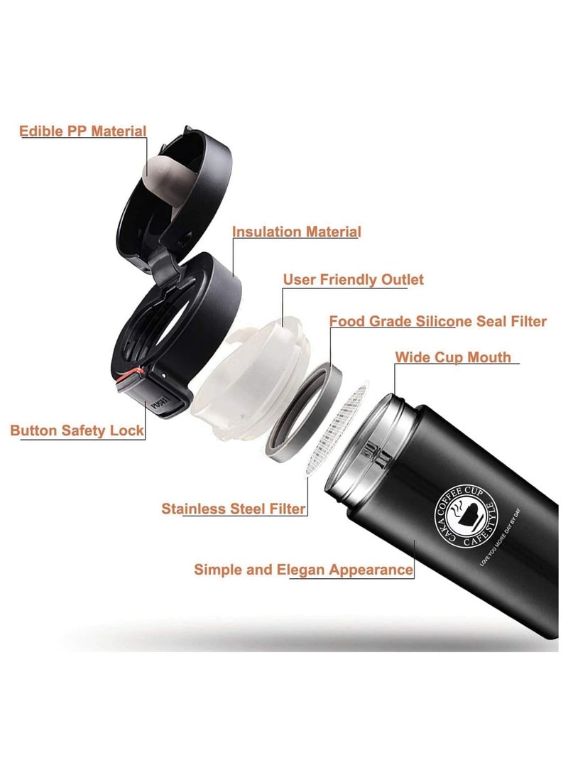 Bisbell Stainless Steel Vacuum Ice and Hot Drinks Insulated Travel Coffee Mug for Home Office Outdoor Works, BB3542,380ML - Image 3