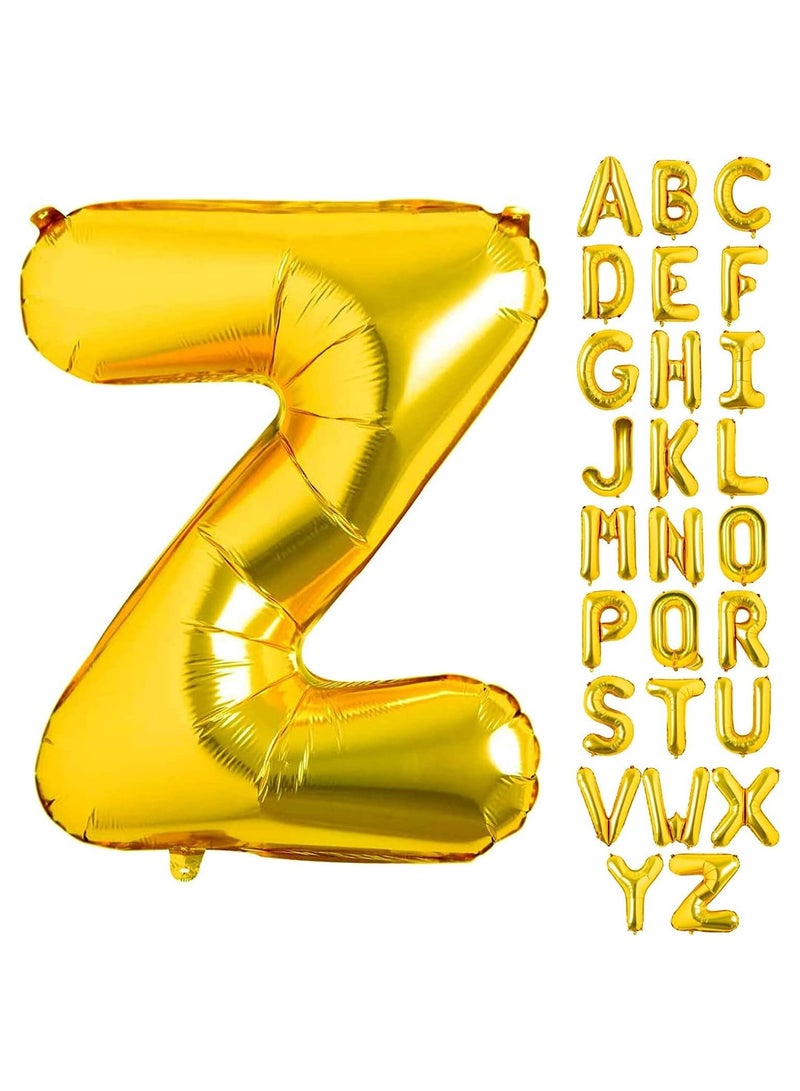 بالونات حروف ذهبية مفردة مقاس 40 بوصة، مجموعة من الحروف الأبجدية من الألف إلى الياء، لافتة عبارة شخصية DIY للاحتفال بعيد الميلاد والذكرى السنوية وحفلات التخرج والديكور - Image 2