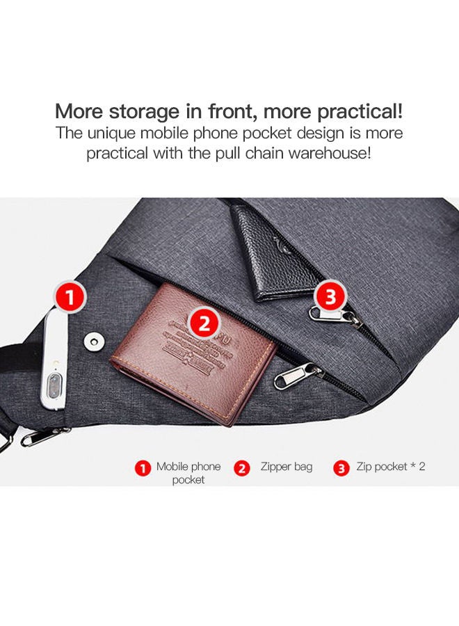 Casual Waistpack, Large Capacity Nylon Waterproof Black for Men's Adjustable Straps Premium Lightweight Waist Bag for Gym Fitness Workout Travel Work Commute