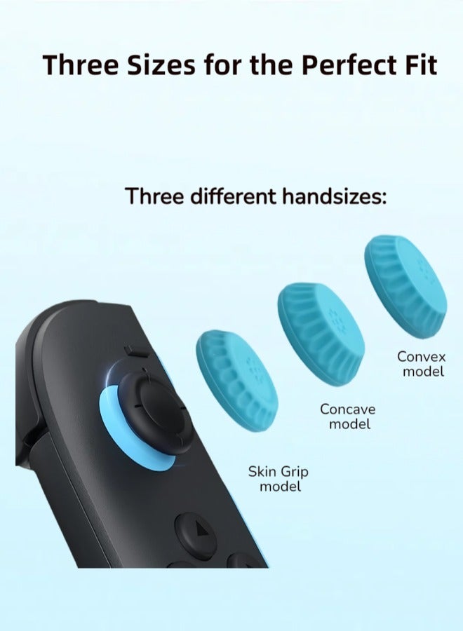 CoolRabbie Thumb Grips Joystick Cap Analog Stick Cover for Nintendo Switch 2 Joy-Con,Silicone Caps for Switch 2 Pro Controller,Blue&Orange,3 Pairs(6pcs) - Image 3