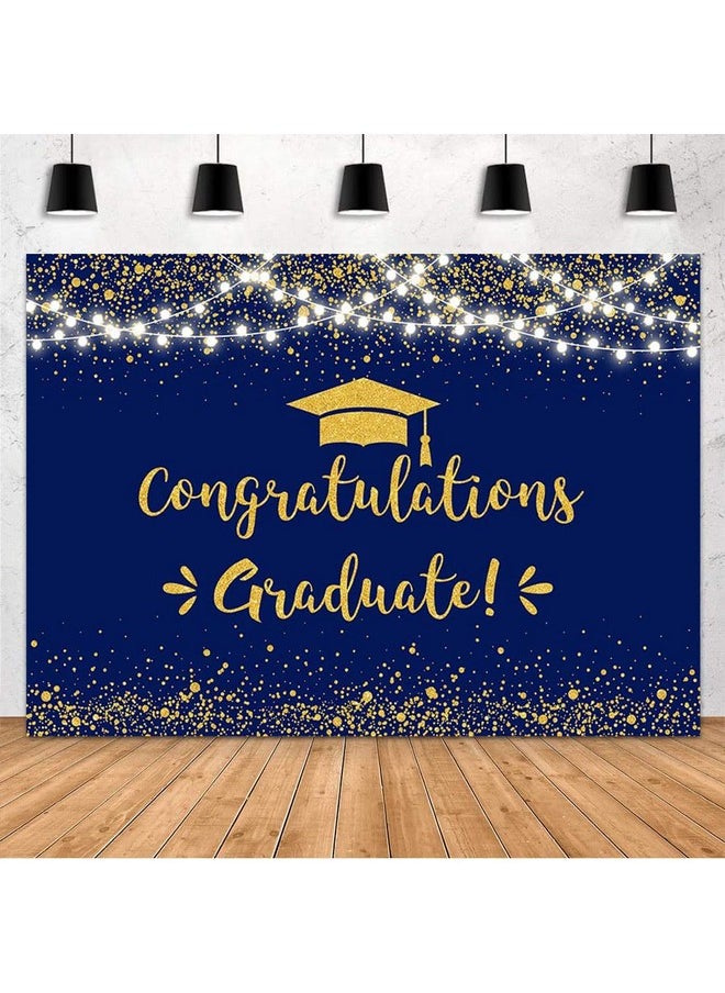 8X6Ft Congratulation Graduate Backdrop Class Of 2024 Graduation Party Decorations Background Blue Gold Congrats Grad Decor Banner Photography Background Studio Photo Booth Props - pzsku/ZF7859415576606AD05F2Z/45/_/1733730705/f3dc55d3-cbce-4abf-907c-df34aca46155