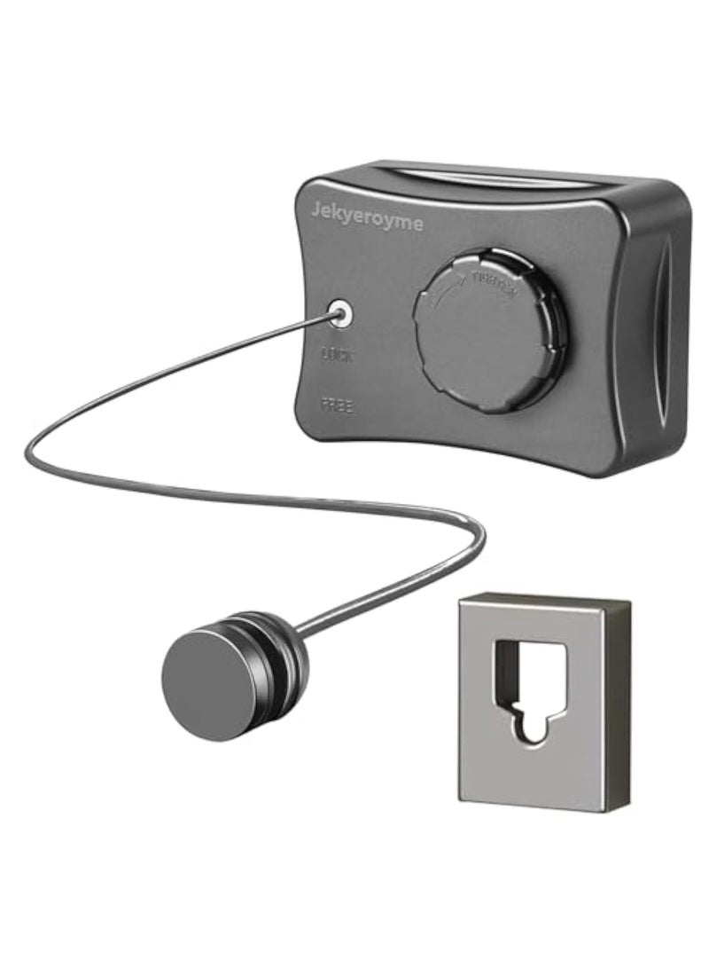 Arabest Retractable Clothesline Outdoor, Wall Mounted Drying Rack Clothesline Indoor, 16.7 Ft Stainless Steel Wire Single Clothes Lines, Hanging Clothes line for Balcony, Bathroom, Courtyards, Laundry Rooms（Black） - Image 1