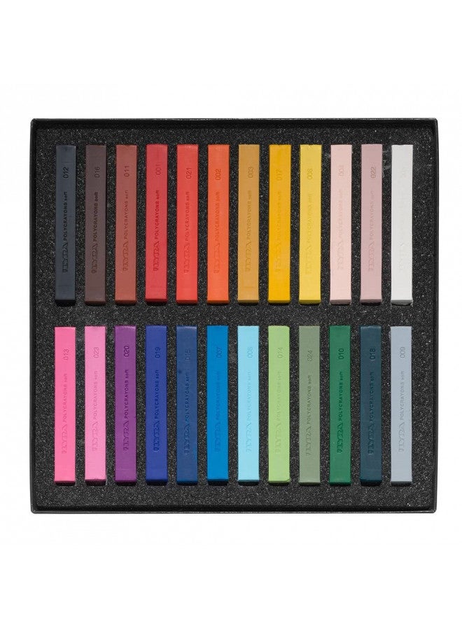 Lyra ألوان ليبرا بولي كرايونز باستيل ناعمة، مجموعة من 24 قلم تلوين، ألوان متنوعة (5651240) - Image 2