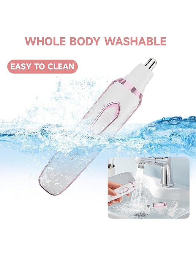 Power Shaver Women Painless 4 In 1 Women Shaver Cordless Rechargeable Face Eyebrow Shaver And Nose Hair Trimmer Lip Body Bikini Trimmer Women Beauty Set 3028 White - Image 5