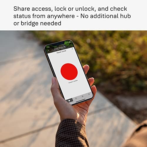 Yale Security قفل Yale Assure 2 مع واي فاي - قفل ذكي من الجلد الأسود للباب الأمامي مع لوحة مفاتيح، تحكم عبر التطبيق، مفتاح احتياطي، وقفل ميت - قفل باب دخول آمن بدون مفتاح، YRD450-WF1-BSP - Image 5