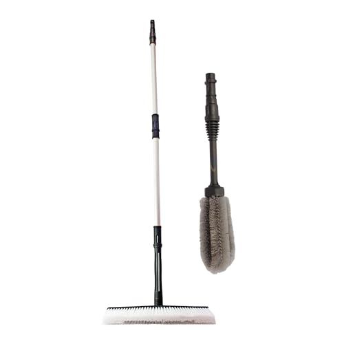 VMTC Power Scrubber Brush with 2 Extension Rods and Wheel Brush Kit High-Pressure Car Washer Accessories Compatible with Karchre K1–K7 Pressure Washers - Image 1
