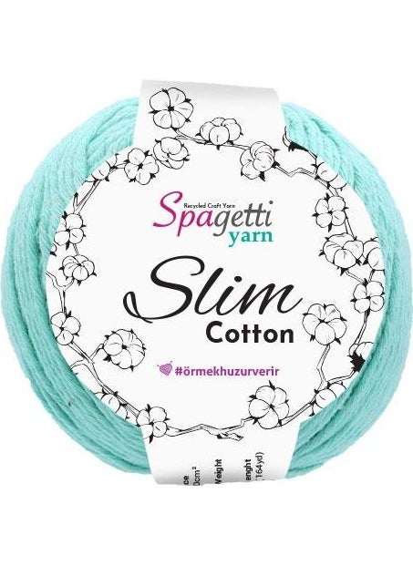 Spagetti Yarn Spaghettiyarn Mint Slim Cotton Thread (50 gr)  - Image 1