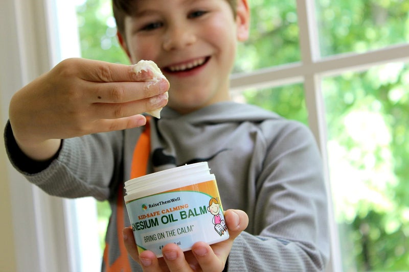 Raise Them Well Kids Calming Magnesium Balm – 4 fl oz | Natural Anxiety & Sleep Support Cream with Lavender, Coconut Oil & Jojoba | Soothing Magnesium Oil for Toddlers & Children - Image 3