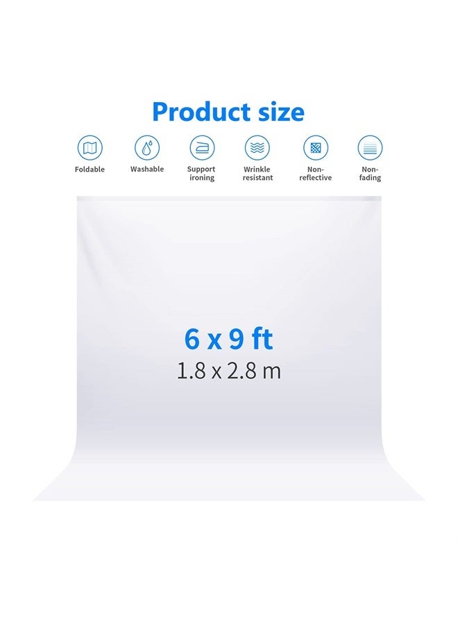 Neewer 6x9 feet/1.8x2.8 meters Photo Studio 100 Percent Pure Polyester Collapsible Backdrop Background for Photography, Video and Television (Background Only) - White