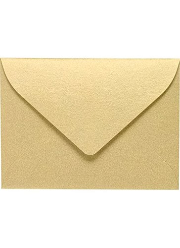 LUXPaper #17 Mini Envelopes | 2 11/16" x 3 11/16" | Blonde Metallic | 80lb. Text | 50 Qty - Image 2