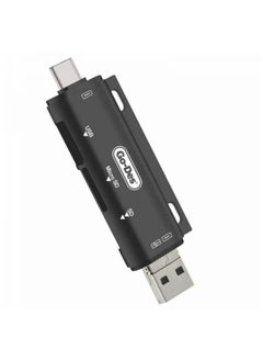 3 In 1 Type-C Otg Extension High Speed Tf Memory Card Reader For Pc Computer Phone Black