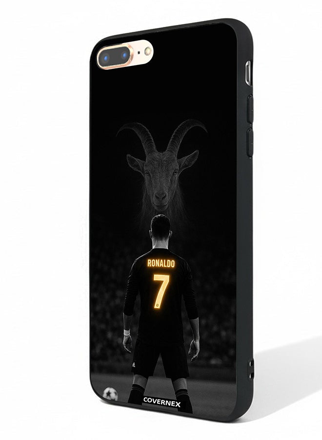 Covernex Apple iPhone 8 Plus Protective Case Cover Printed Featuring The GOAT Tribute Cristiano Ronaldo - Image 1