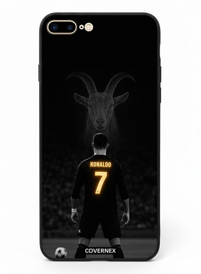 Covernex Apple iPhone 8 Plus Protective Case Cover Printed Featuring The GOAT Tribute Cristiano Ronaldo - Image 2