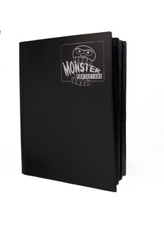 Monster Protectors Monster 9 Pocket Trading Card XL Binder - Matte Black Album, Anti-Theft & Anti-Drop TCG Protection w Side Loading Padded Pockets, Double Sided, Holds 720 Cards, For Sport, Gaming, Kpop, Christmas Gift  - Image 1
