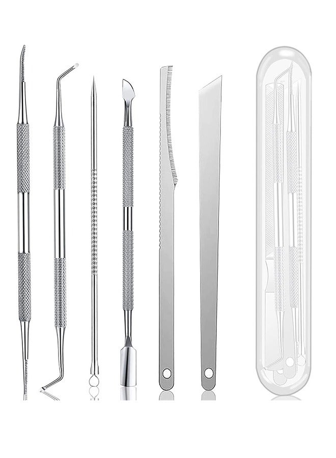 Generic 7-Pack Ingrown Toenail Tool, Toenail File And Lifters, Professional Surgical Stainless Steel Ingrown Toenail Tool- Safe Nail Cleaning Treatment Pedicure Tools Kit Under  - Image 1