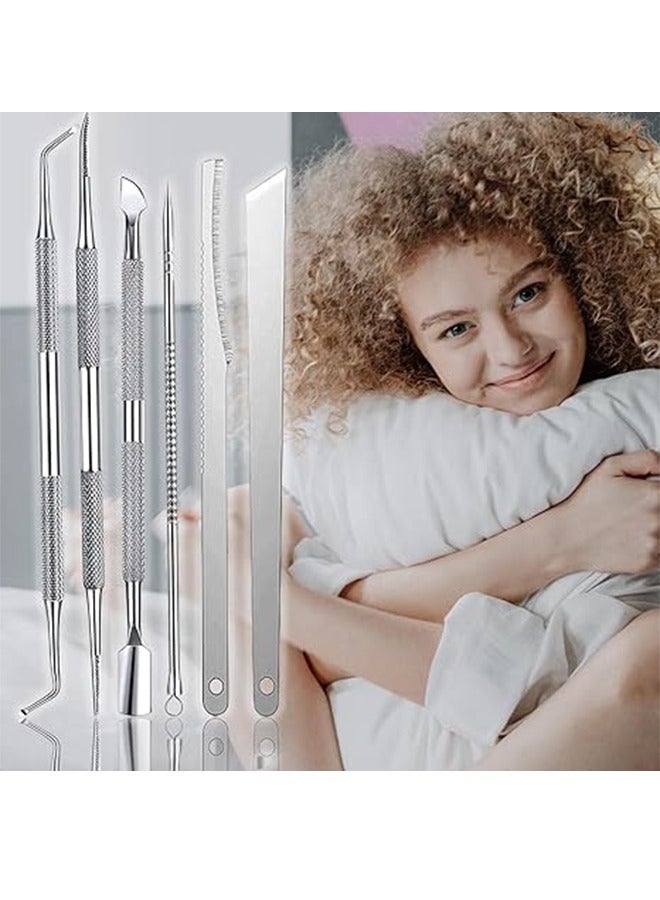 Generic 7-Pack Ingrown Toenail Tool, Toenail File And Lifters, Professional Surgical Stainless Steel Ingrown Toenail Tool- Safe Nail Cleaning Treatment Pedicure Tools Kit Under  - Image 5