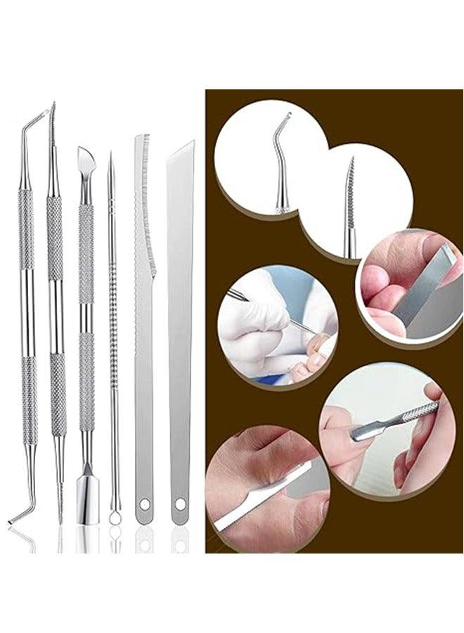 Generic 7-Pack Ingrown Toenail Tool, Toenail File And Lifters, Professional Surgical Stainless Steel Ingrown Toenail Tool- Safe Nail Cleaning Treatment Pedicure Tools Kit Under  - Image 3
