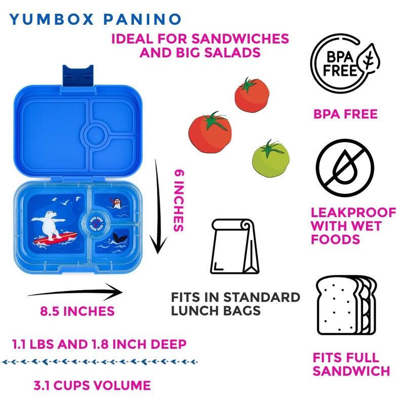 Yumbox حاوية غداء يامبوكس بانينو المقاومة للتسرب للأطفال والبالغين (وردي قوي) - Image 2
