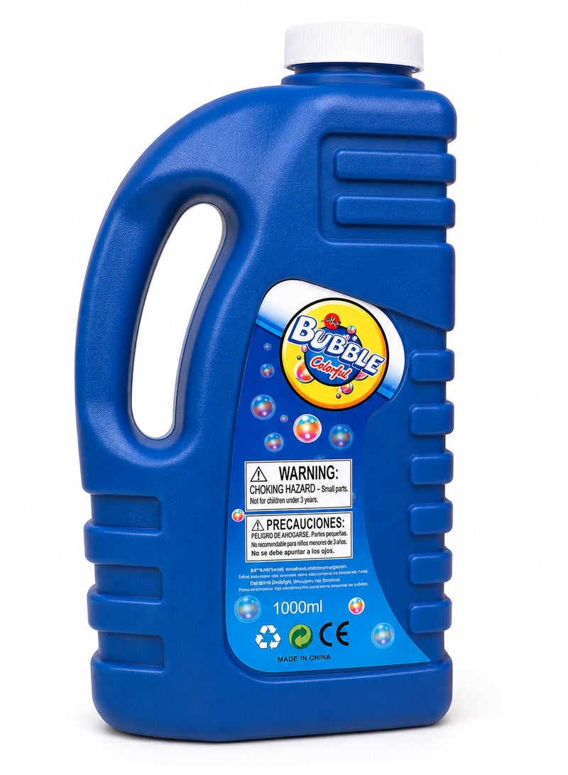 Bubble Refill Liquid 1000ml Blue Bottle – Large Capacity Bubble Solution Refill with Easy-Grip Handle, Secure Screw Cap for Bubble Wands, Bubble Machines, Outdoor Play & Party Fun - Image 4