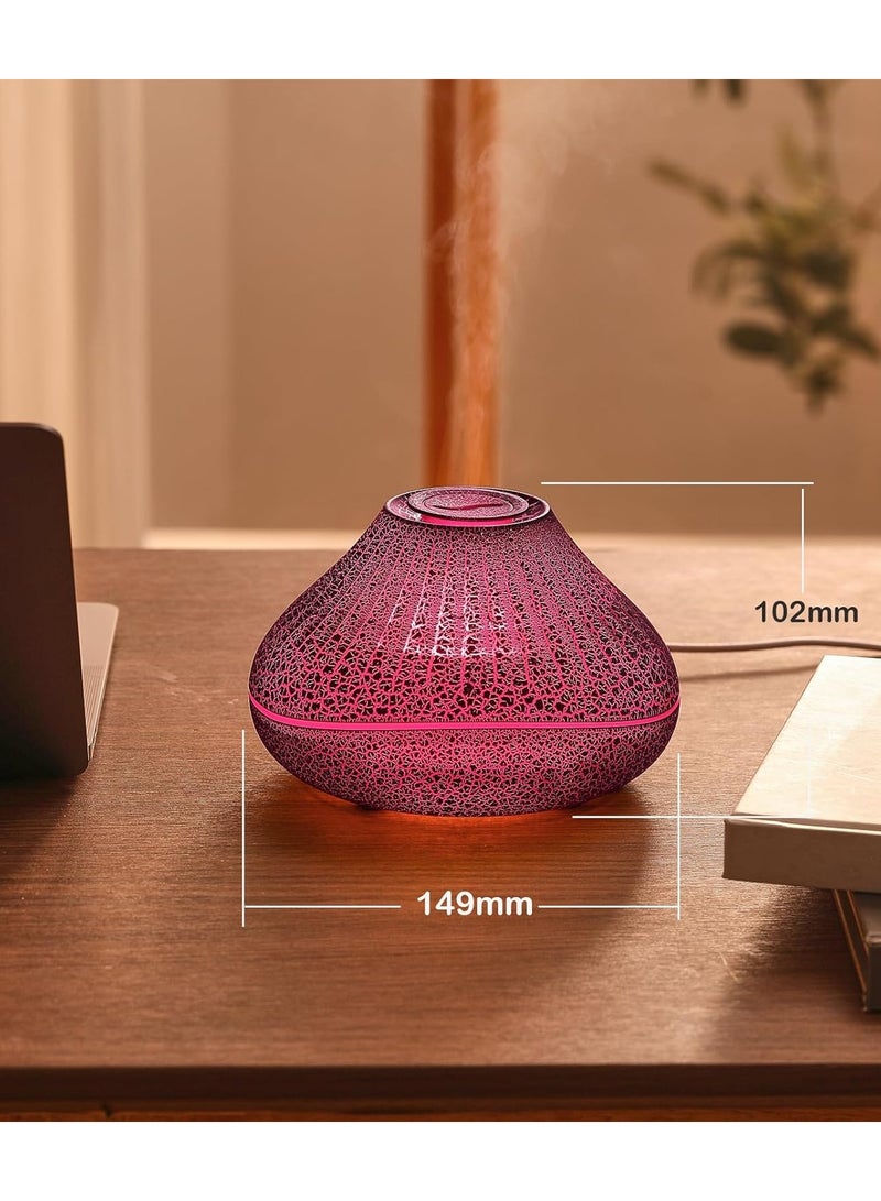 Humidifier and Air Purifier in One, Flame Oil Diffuser,Air Humidifier, Humidifier Oil Fragrance, USB Humidifier, Volcano Aromatherapy, 7 Color Night Light, Bedroom, Office, Auto-off  - Image 2