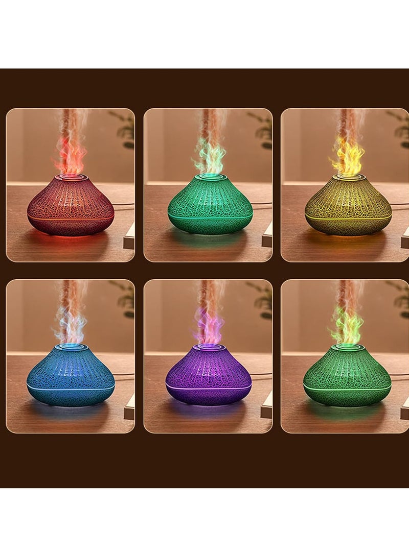 Humidifier and Air Purifier in One, Flame Oil Diffuser,Air Humidifier, Humidifier Oil Fragrance, USB Humidifier, Volcano Aromatherapy, 7 Color Night Light, Bedroom, Office, Auto-off  - Image 5