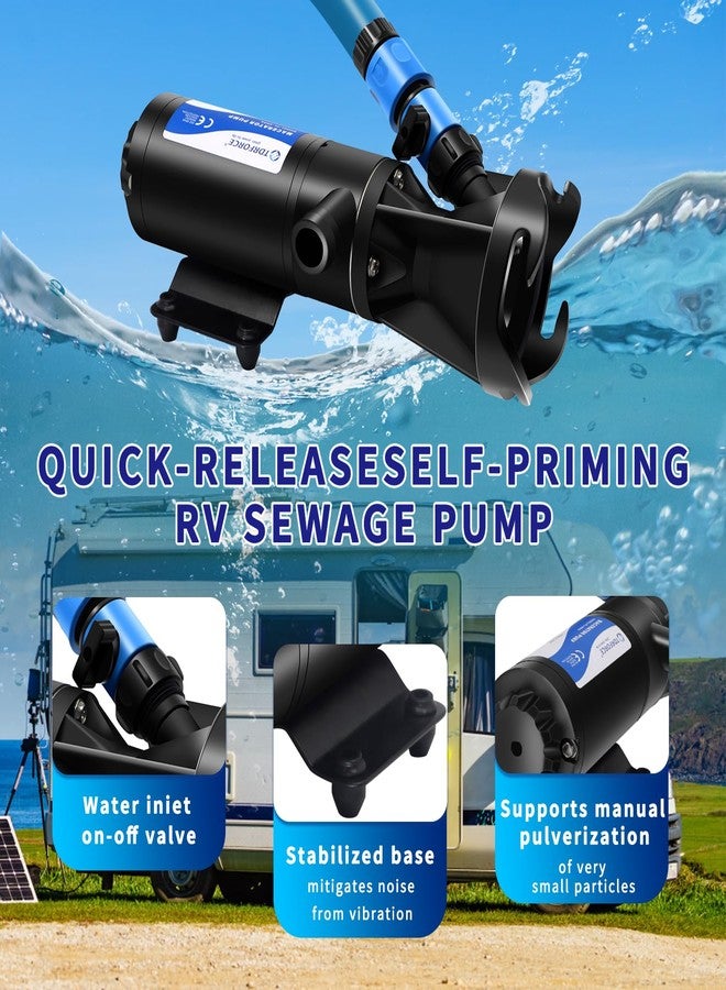 TDRFORCE 12v dc RV Macerator Pump Sewage Water Pump for RV Marine Boat Bilge Pump Portable RV Sewer Pump for Grey Black Water Tank 12GPM Self-Priming Campers Waste Dumping with Accessories Kit - Image 5