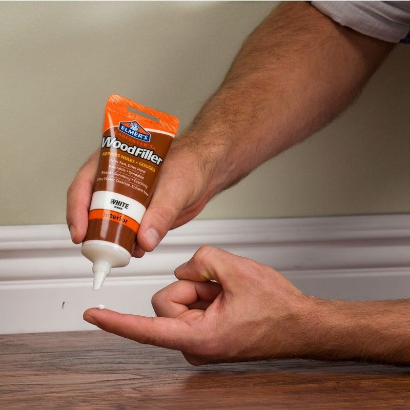 Elmer's E855 Carpenter's Wood Filler, 3.25-Ounce Tube, White - Image 1