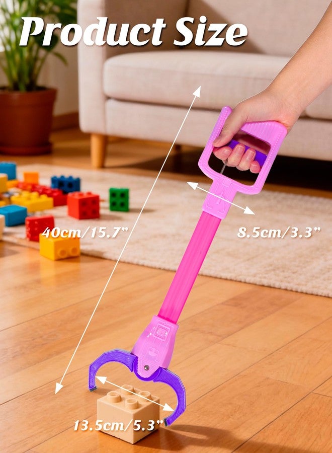 Duseu Claw Grabber Toy for Kids, Kids Robot Hand Pickup Tool, 15.7 Inch Pink Interactive Grabber Claw, Fun Mechanical Hand Toy for Children’s Play & Cleanup - Image 3
