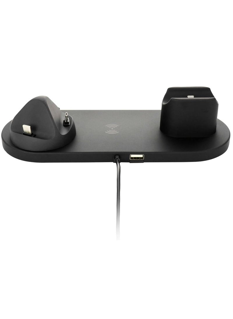 ELTRAZONE 6-in-1 Wireless Charging Stand for iPhone/Android/Type-C with USB Port, Charger Dock Station for Apple Watch/AirPods/Samsung/Huawei/LG/HTC  - Image 5