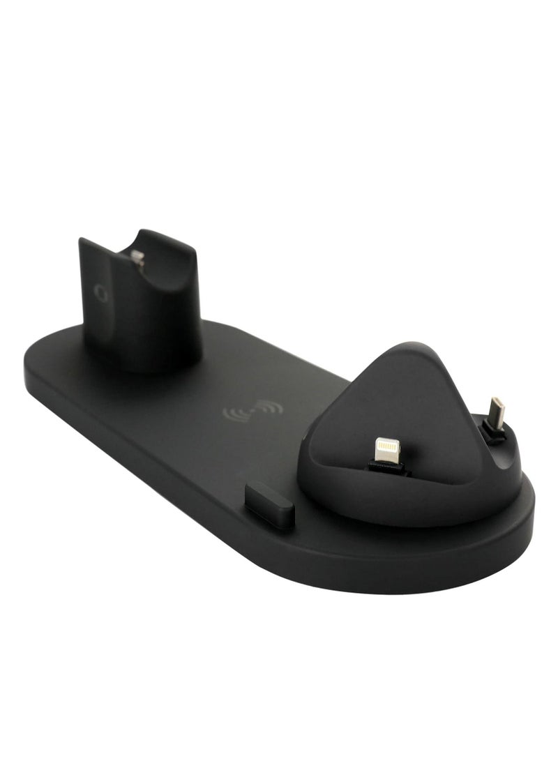 ELTRAZONE 6-in-1 Wireless Charging Stand for iPhone/Android/Type-C with USB Port, Charger Dock Station for Apple Watch/AirPods/Samsung/Huawei/LG/HTC  - Image 4