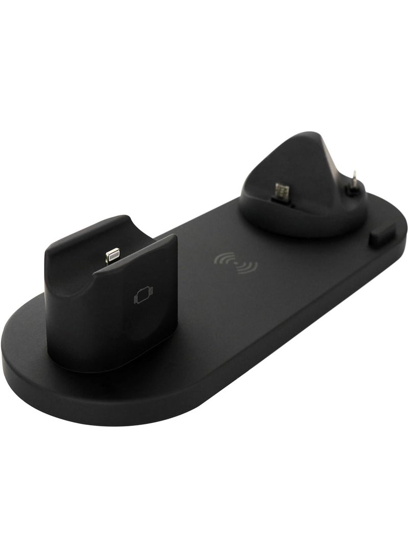 ELTRAZONE 6-in-1 Wireless Charging Stand for iPhone/Android/Type-C with USB Port, Charger Dock Station for Apple Watch/AirPods/Samsung/Huawei/LG/HTC  - Image 3