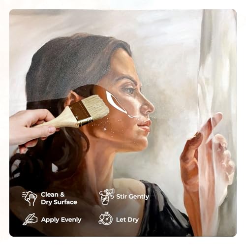 GRANOTONE Clear Coat Acrylic High Gloss Varnish Finish 6.76 fl oz Non Yellowing Non Toxic Anti Crazing 200 ML for Pro Artists Hobby Painters and Kids Made in India - Image 5