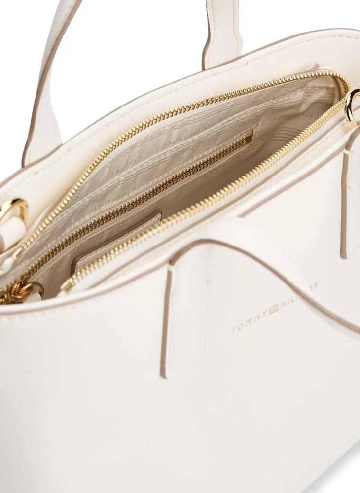 TOMMY HILFIGER Logo Detailed Zip Through Tote