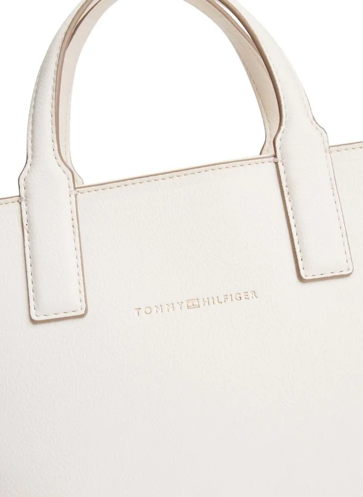 TOMMY HILFIGER Logo Detailed Zip Through Tote