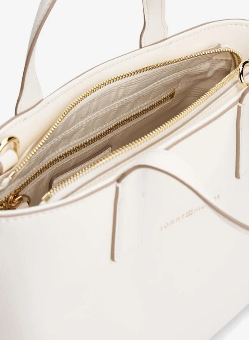 TOMMY HILFIGER Logo Detailed Zip Through Tote