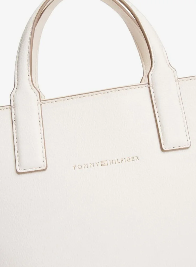 TOMMY HILFIGER Logo Detailed Zip Through Tote