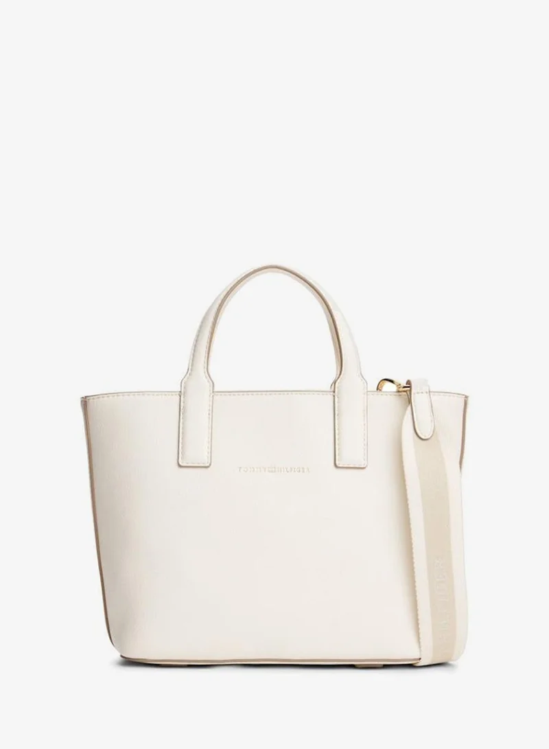 TOMMY HILFIGER Logo Detailed Zip Through Tote