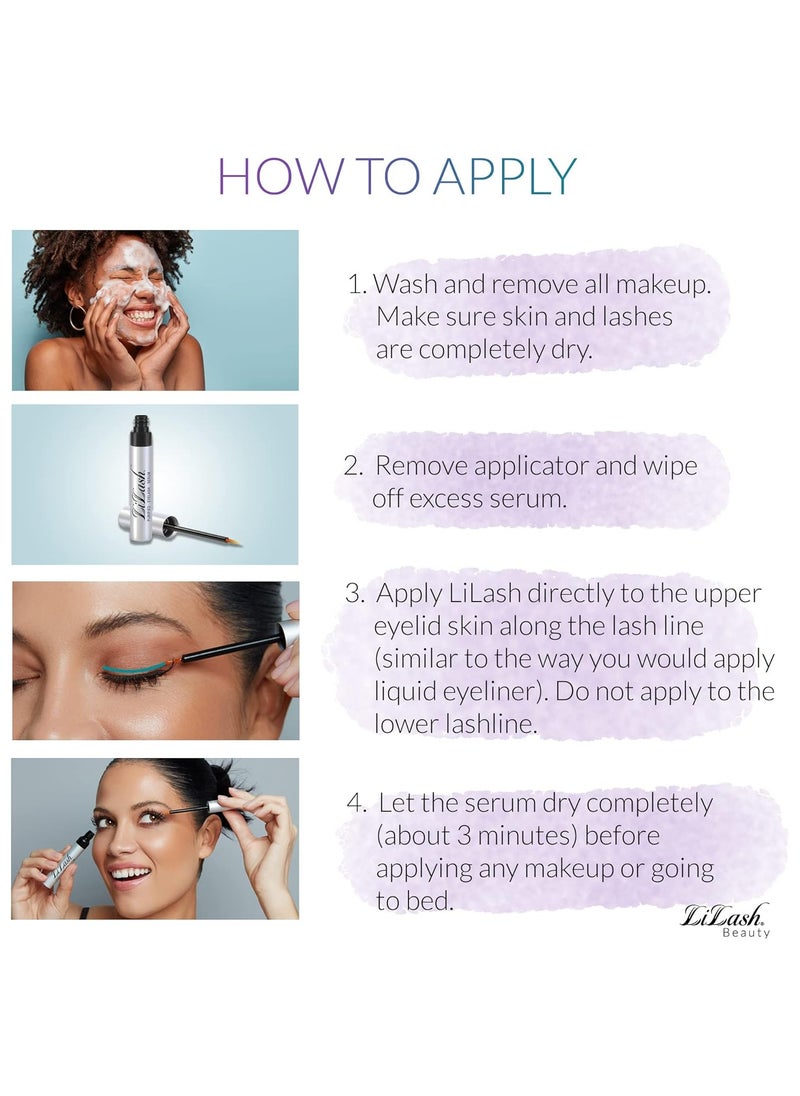 LiLash Eyelash Serum – Advanced Lash Serum for Longer, Fuller Eyelashes – Enriched with Vitamin C  – Promotes Natural Lash Growth & Strength – 2ml (3 Month Supply)  - Image 3