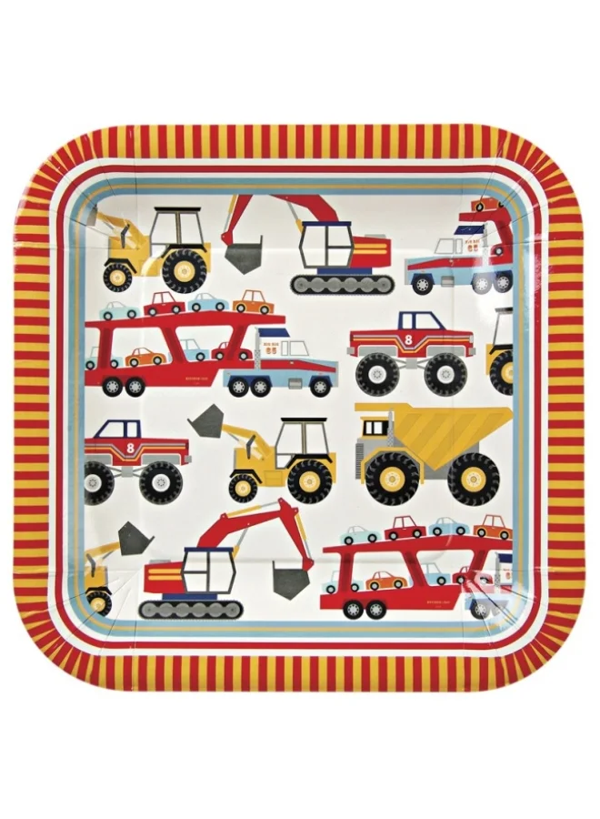 Meri Meri Big Rig Large Square Plates 9 x 9inch
